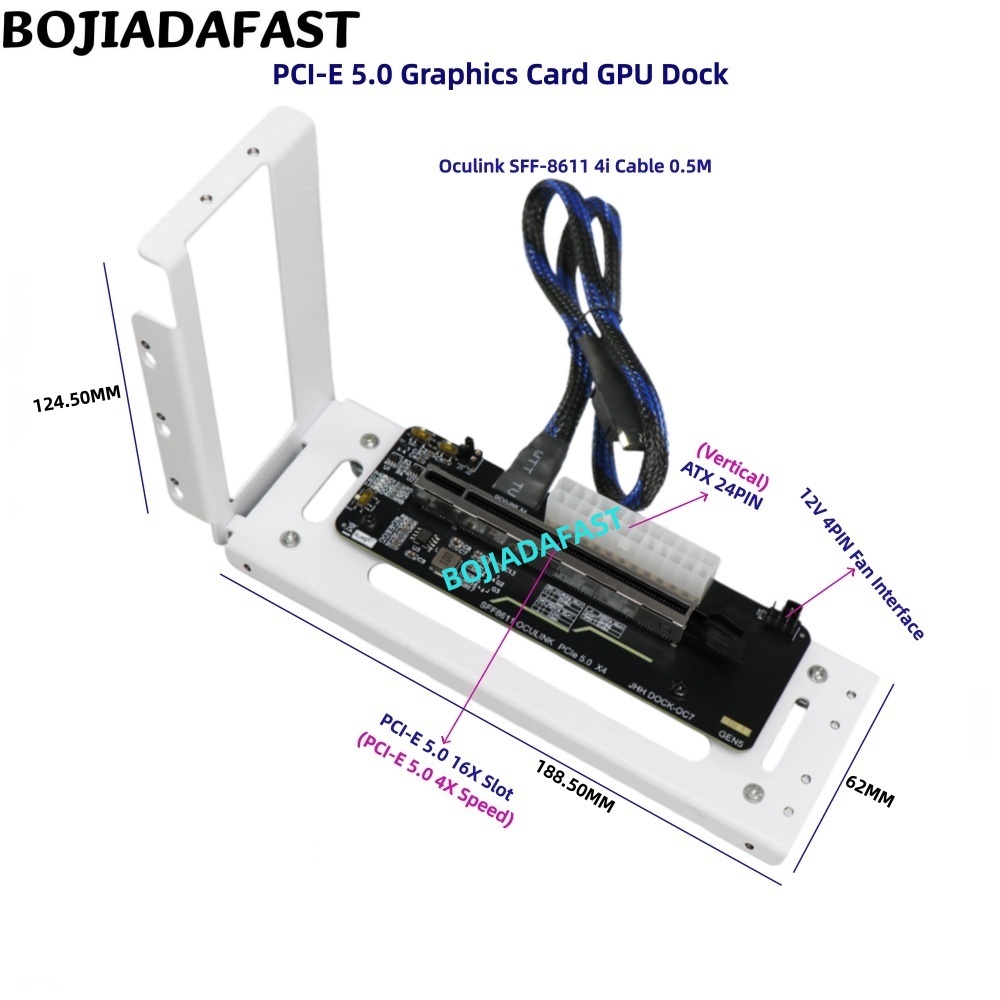 Oculink Egpu Dock Graphics Card - การ์ดอะแดปเตอร์ PCI-E 5.0 16X GEN5 OcuLink