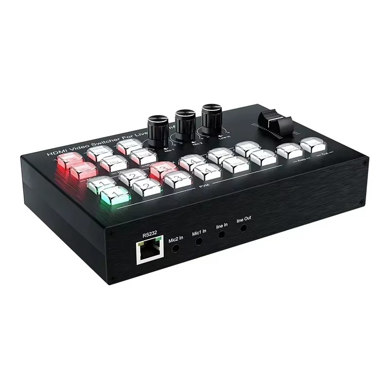 4K HDMI Video Switcher MIC Mix - 4 Hdmi Multi Monitor Video Card 4K บทวิจารณ์และราคา